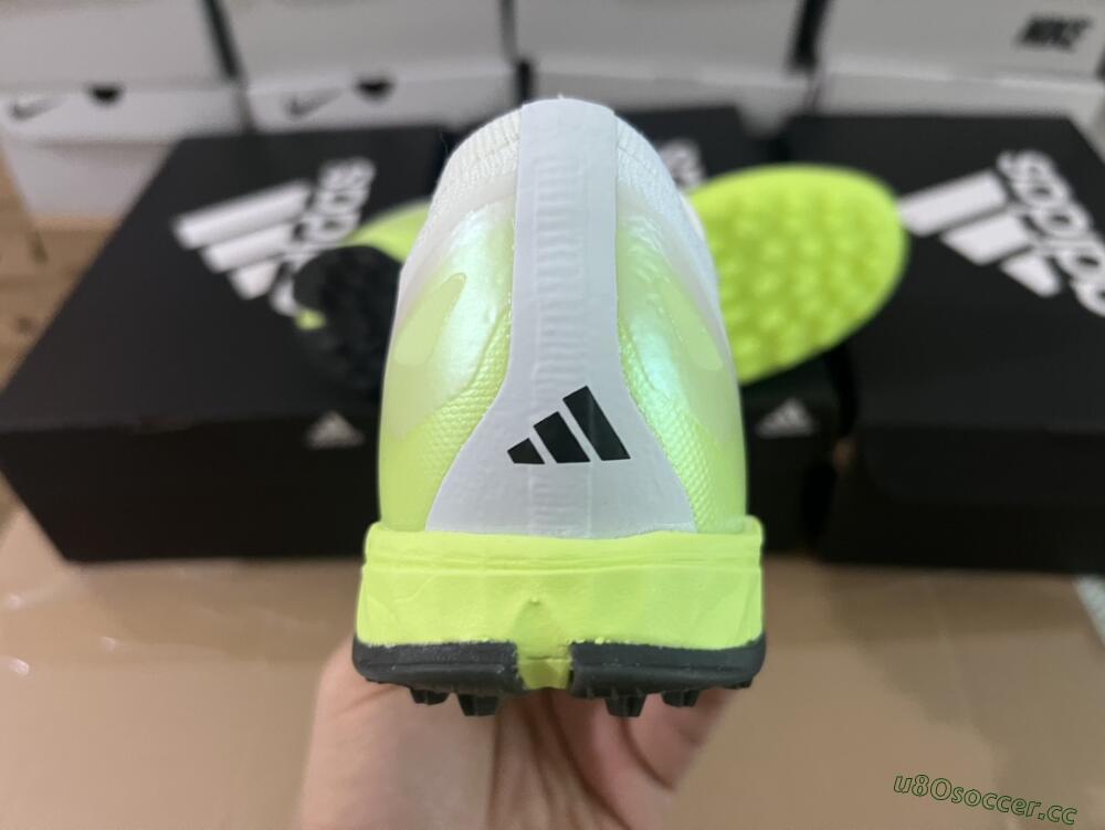 Men's Adidas X Crazyfast.1 TF Artificial Turf Low-Tops Football Shoes - Green/White/Black