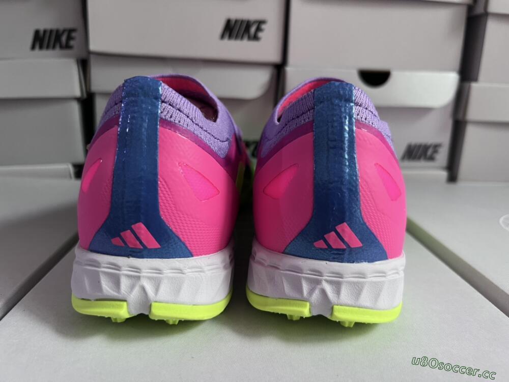 Men's Adidas X Crazyfast.1 TF Artificial Turf Low-Tops Football Boots - Pink/Purple/Blue/Green
