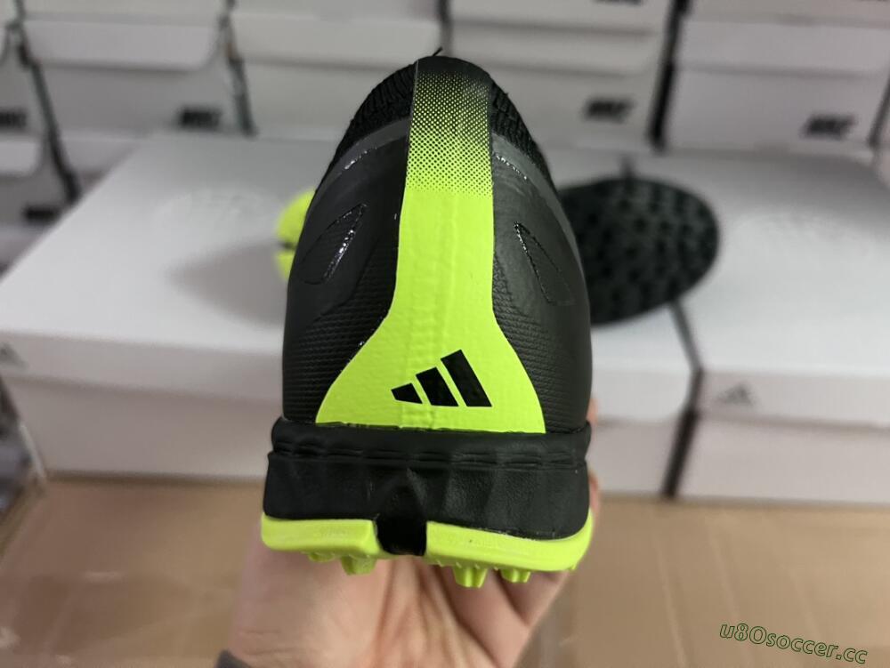 Men's Adidas X Crazyfast.1 TF Artificial Turf Low-Tops Football Shoes - Black/Yellow