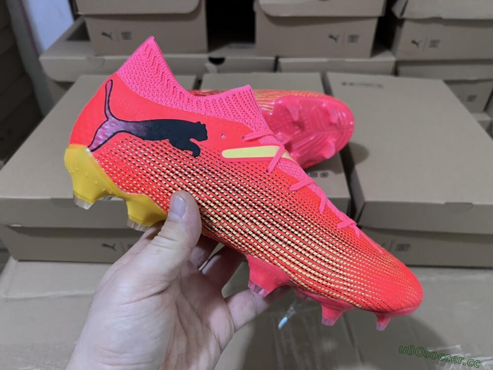 Men's Puma Future Ultimate 2024 FG Firm Ground Low-Tops Football Boots - Red/Orange/Yellow