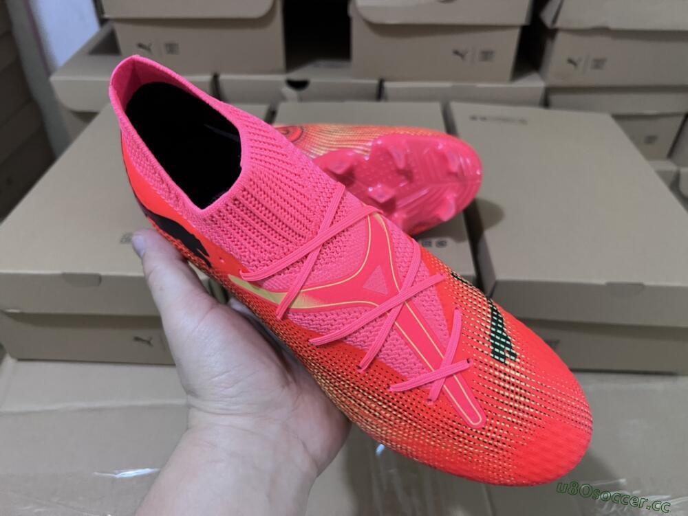 Men's Puma Future Ultimate 2024 FG Firm Ground Low-Tops Football Boots - Red/Orange/Yellow