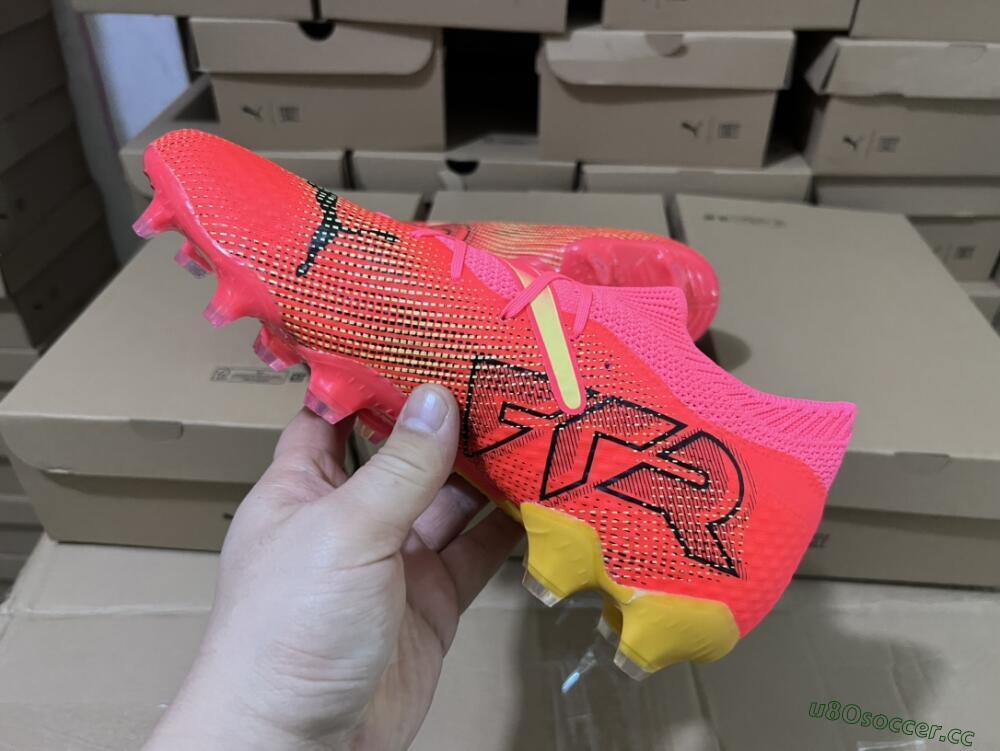 Men's Puma Future Ultimate 2024 FG Firm Ground Low-Tops Football Boots - Red/Orange/Yellow