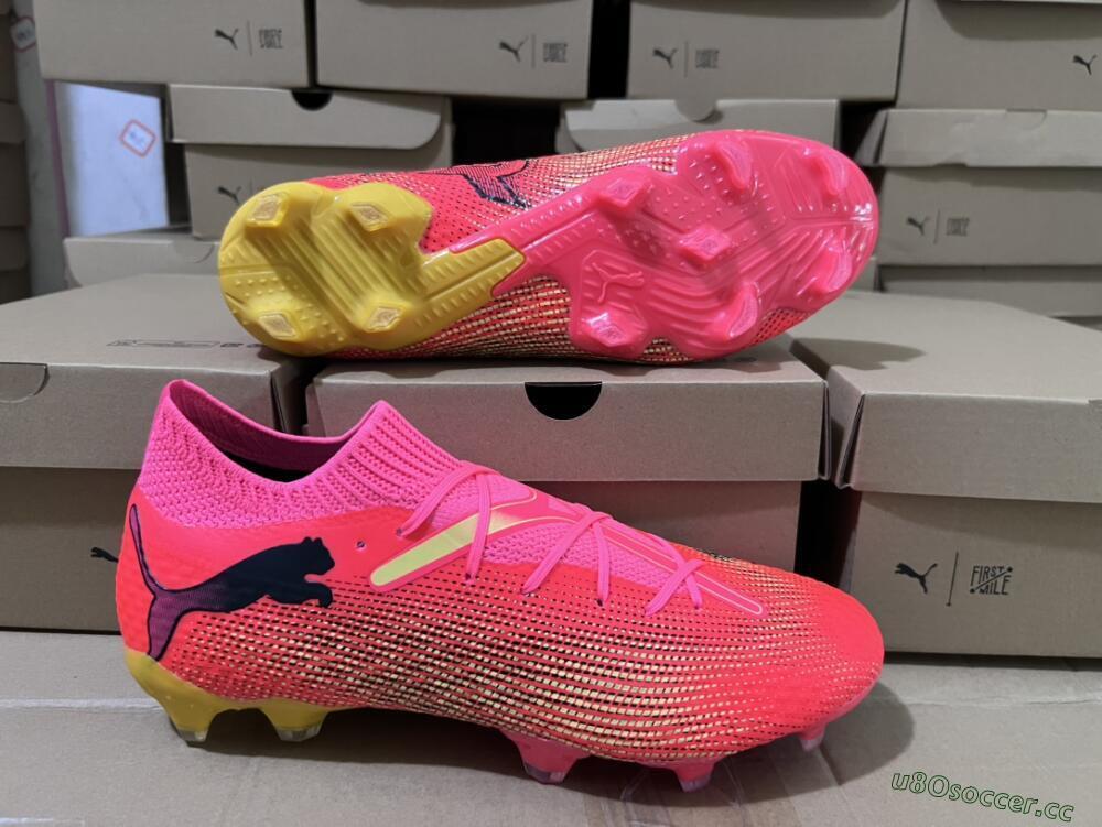Men's Puma Future Ultimate 2024 FG Firm Ground Low-Tops Football Boots - Red/Orange/Yellow
