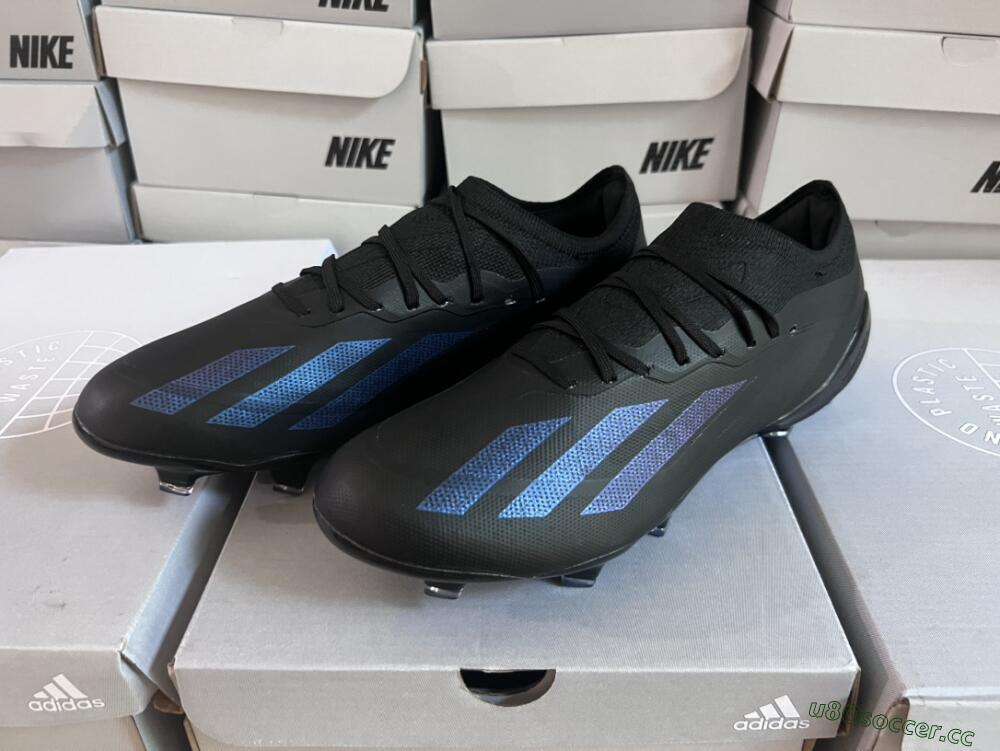 Men's Adidas X Speedportal .1 2022 World Cup FG Firm Ground Low-Tops Football Boots - Black/Blue