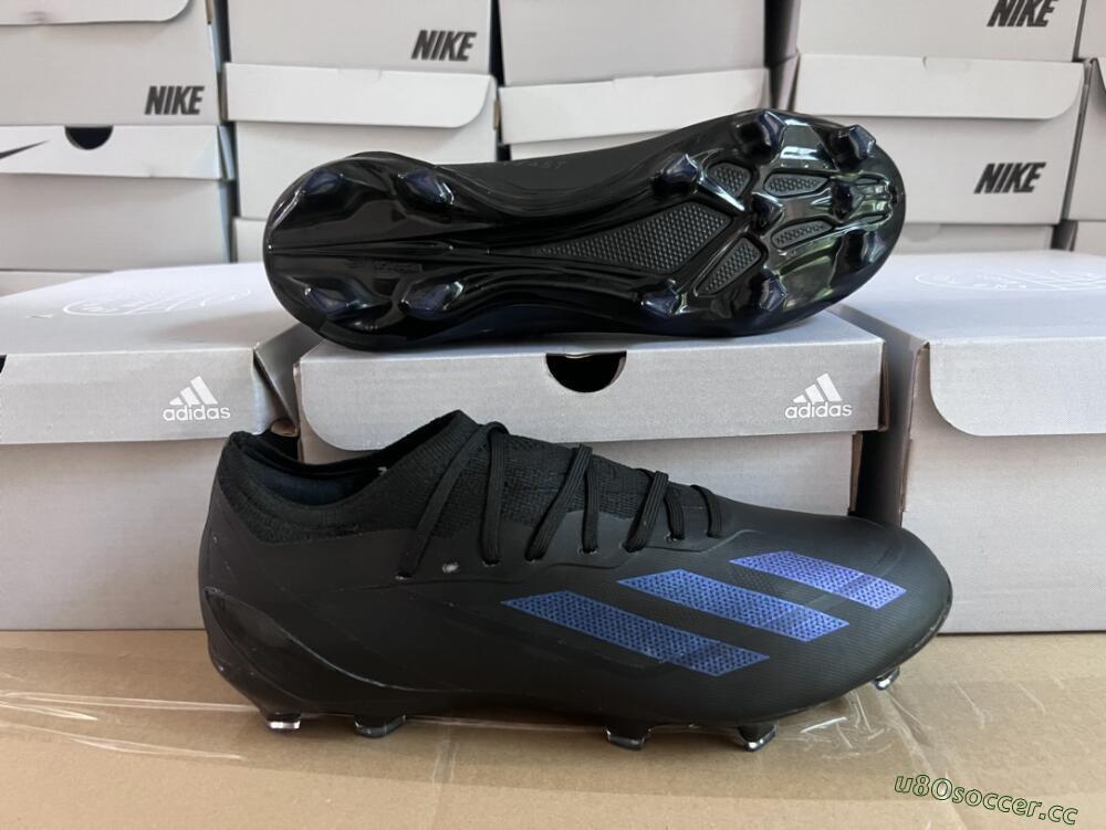 Men's Adidas X Speedportal .1 2022 World Cup FG Firm Ground Low-Tops Football Boots - Black/Blue
