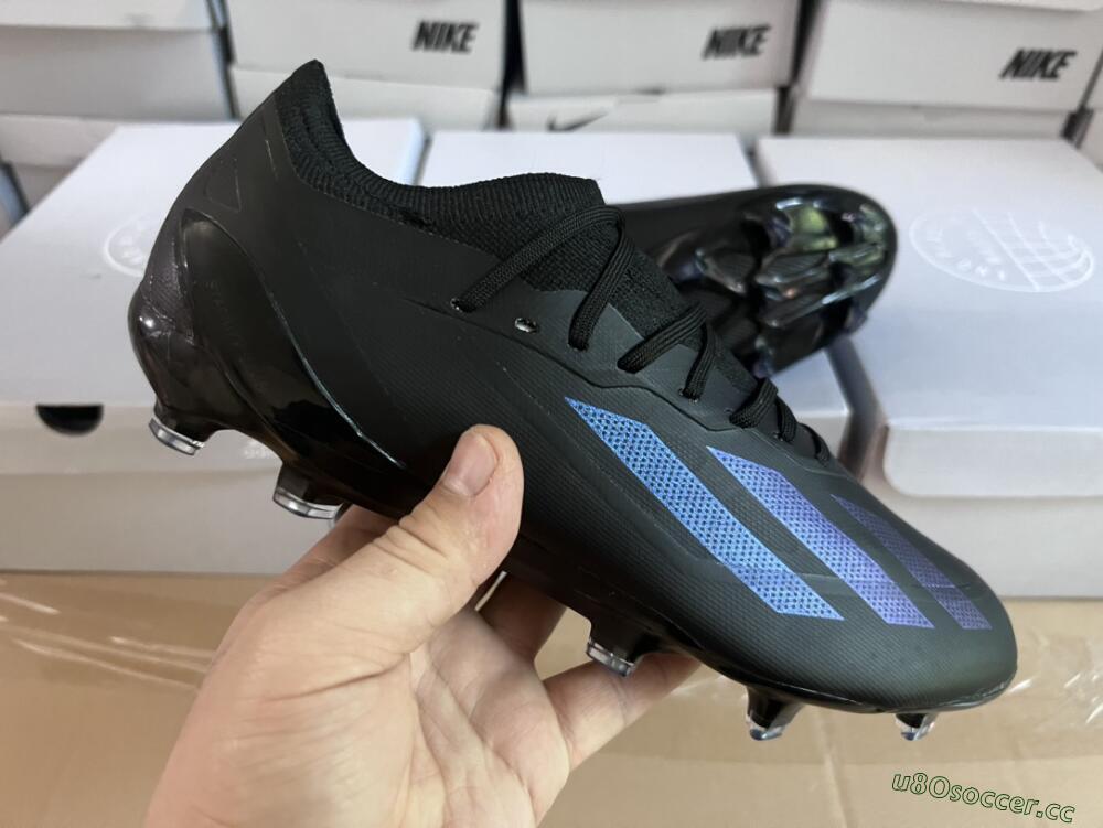 Men's Adidas X Speedportal .1 2022 World Cup FG Firm Ground Low-Tops Football Boots - Black/Blue