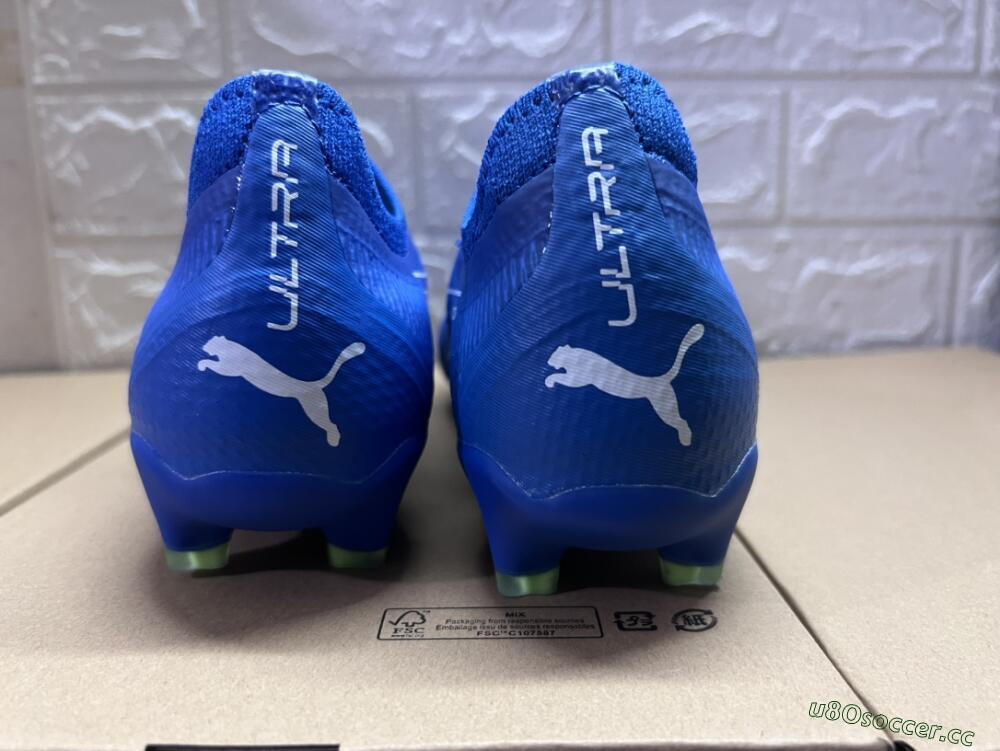 Men's Puma Ultra Ultimate FG Firm Ground Low-Tops Football Boots - Blue/White/Yellow