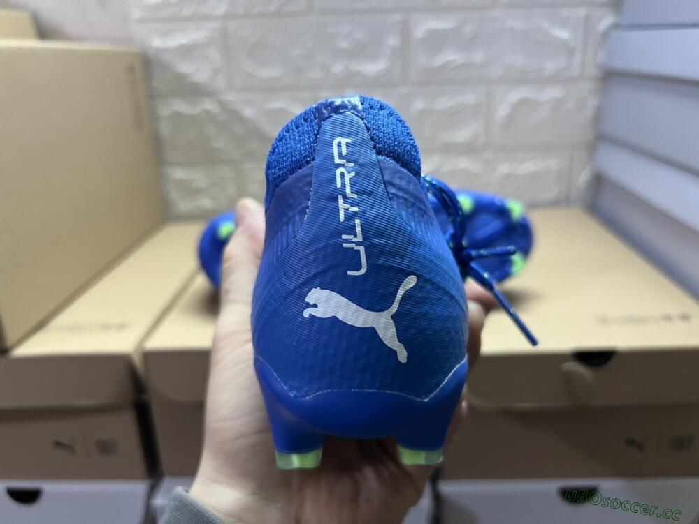 Men's Puma Ultra Ultimate FG Firm Ground Low-Tops Football Boots - Blue/White/Yellow