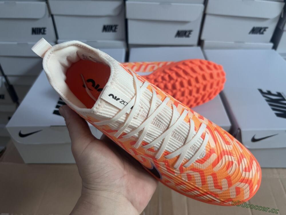 Unisex Nike Air Zoom Mercurial Vapor 15 Pro TF Artificial Turf Low-Tops Football Shoes - Orange/Purple/Black