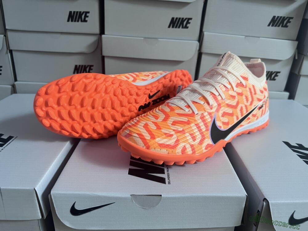 Unisex Nike Air Zoom Mercurial Vapor 15 Pro TF Artificial Turf Low-Tops Football Shoes - Orange/Purple/Black