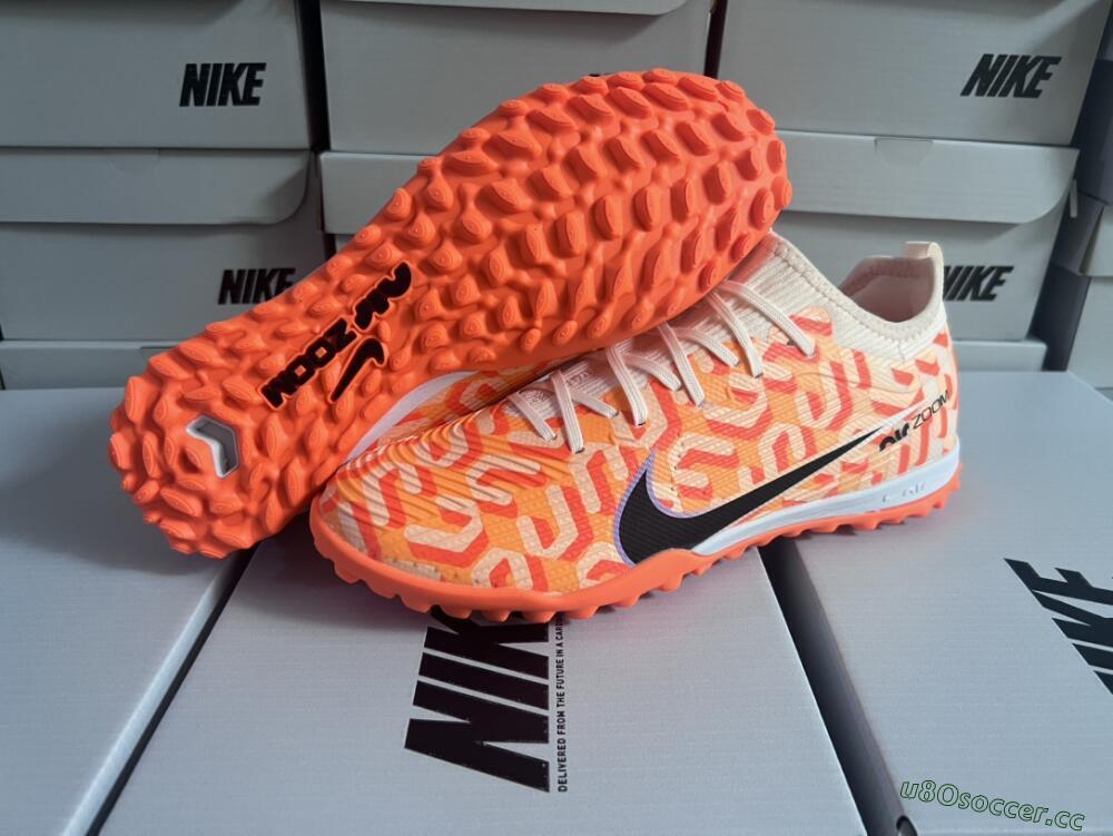 Unisex Nike Air Zoom Mercurial Vapor 15 Pro TF Artificial Turf Low-Tops Football Shoes - Orange/Purple/Black