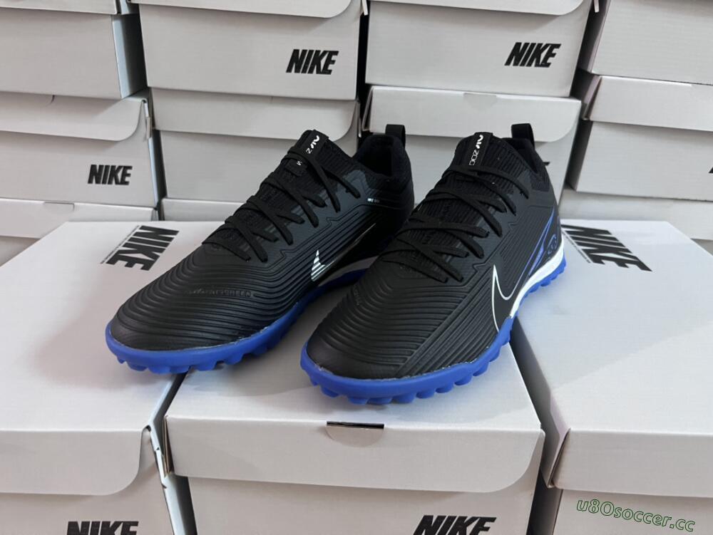 Unisex Nike Air Zoom Mercurial Vapor 15 Pro TF Artificial Turf Low-Tops Football Shoes - Black/White/Blue