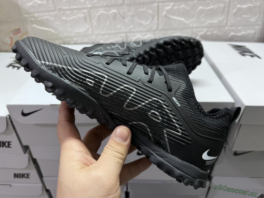Unisex Nike Air Zoom Mercurial Vapor 15 Pro TF Artificial Turf Low-Tops Football Shoes - Black/White/Yellow