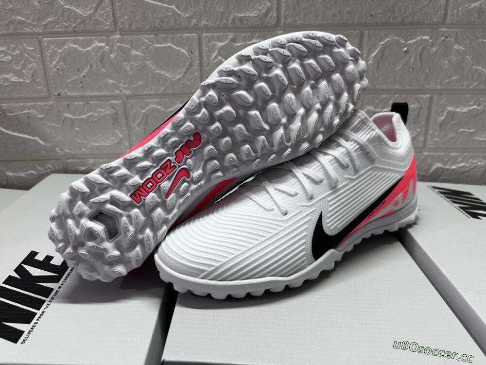 Unisex Nike Air Zoom Mercurial Vapor 15 Pro TF Artificial Turf Low-Tops Football Shoes - White/Black/Red