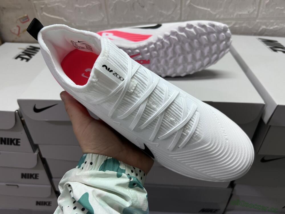 Unisex Nike Air Zoom Mercurial Vapor 15 Pro TF Artificial Turf Low-Tops Football Shoes - White/Black/Red