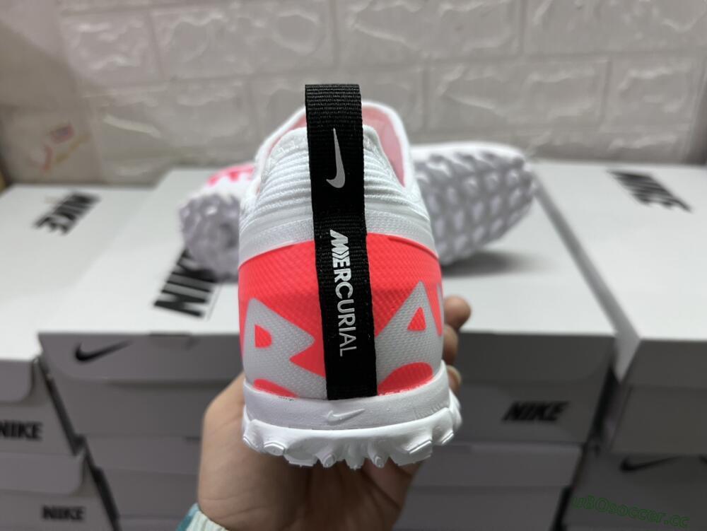 Unisex Nike Air Zoom Mercurial Vapor 15 Pro TF Artificial Turf Low-Tops Football Shoes - White/Black/Red
