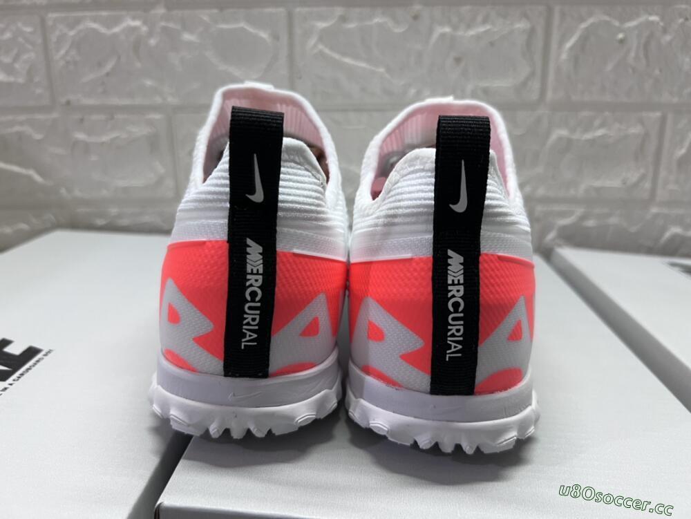 Unisex Nike Air Zoom Mercurial Vapor 15 Pro TF Artificial Turf Low-Tops Football Shoes - White/Black/Red