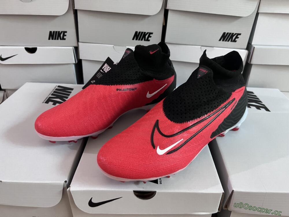 Men's Nike Phantom GX Elite FG Firm Ground High-Tops Football Boots - Red/Black/White