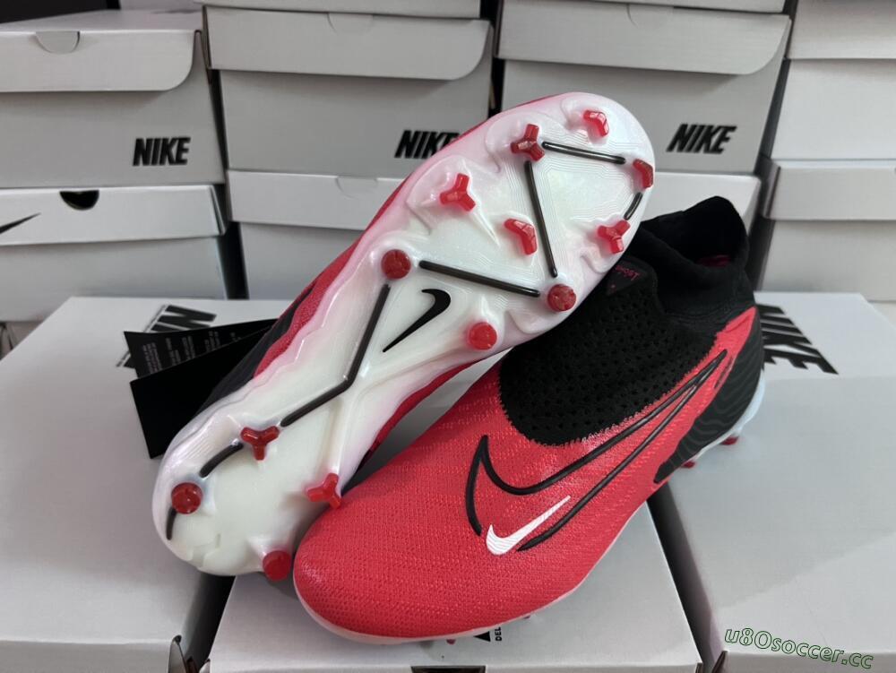 Men's Nike Phantom GX Elite FG Firm Ground High-Tops Football Boots - Red/Black/White