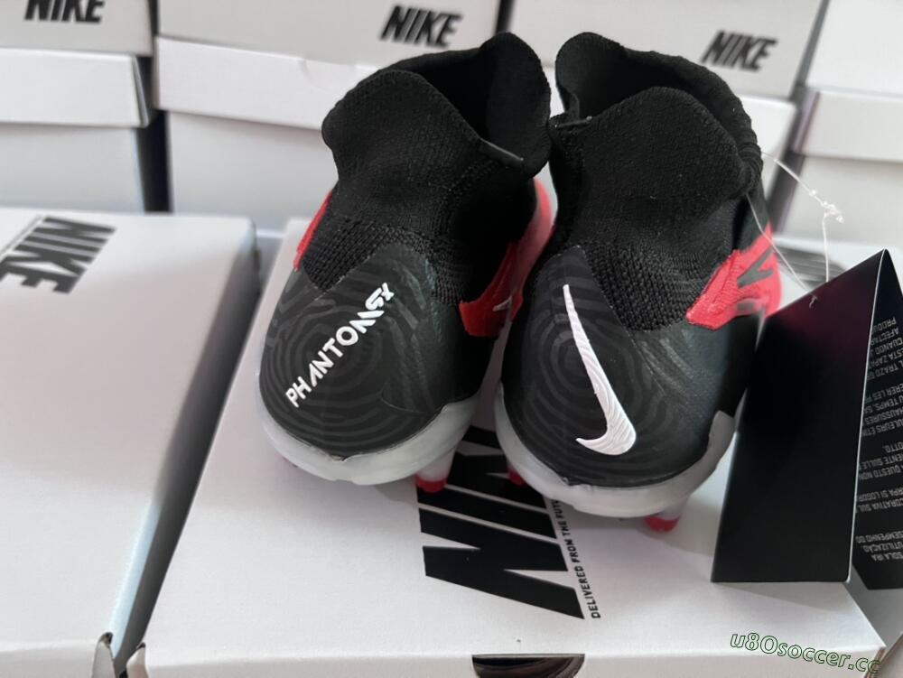 Men's Nike Phantom GX Elite FG Firm Ground High-Tops Football Boots - Red/Black/White