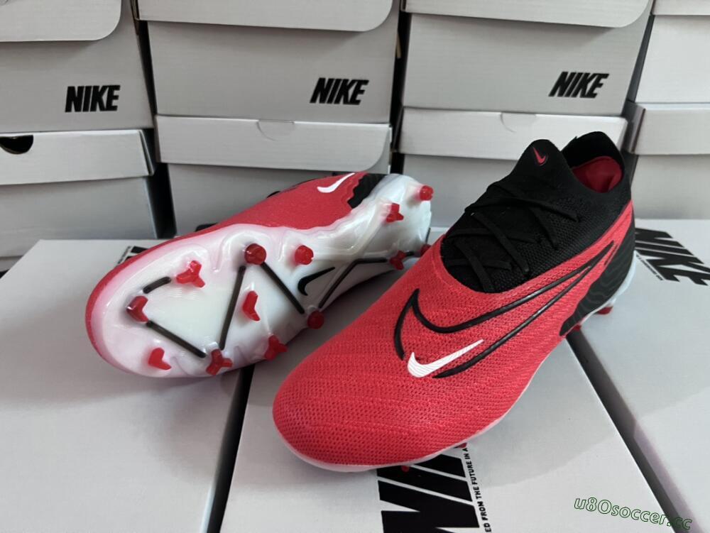 Men's Nike Phantom GX Elite FG Firm Ground Low-Tops Football Boots - Red/Black/White