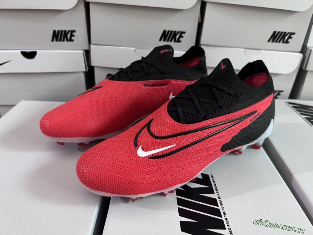 Men's Nike Phantom GX Elite FG Firm Ground Low-Tops Football Boots - Red/Black/White