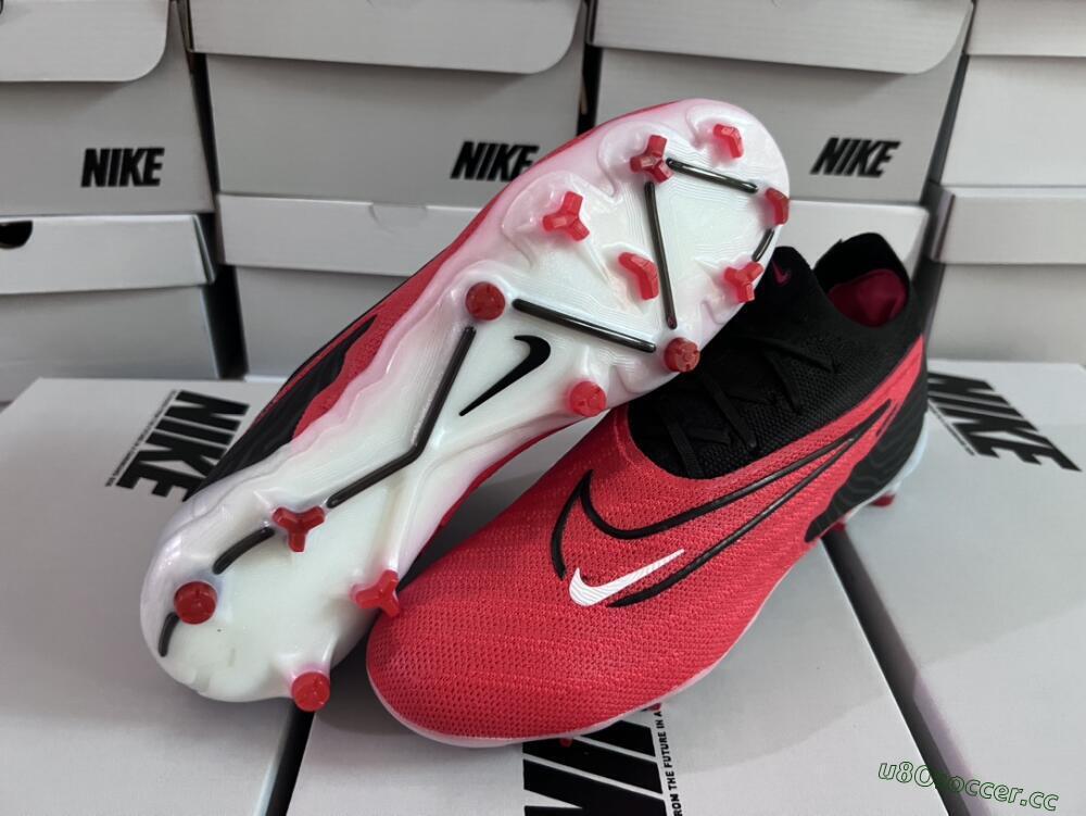 Men's Nike Phantom GX Elite FG Firm Ground Low-Tops Football Boots - Red/Black/White