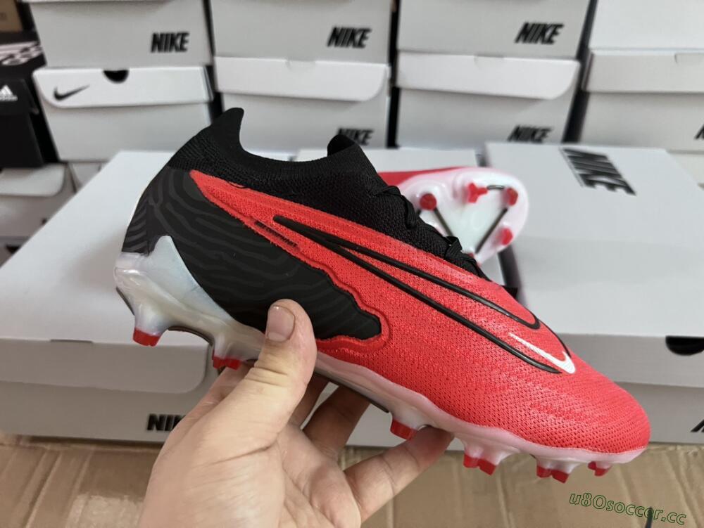 Men's Nike Phantom GX Elite FG Firm Ground Low-Tops Football Boots - Red/Black/White