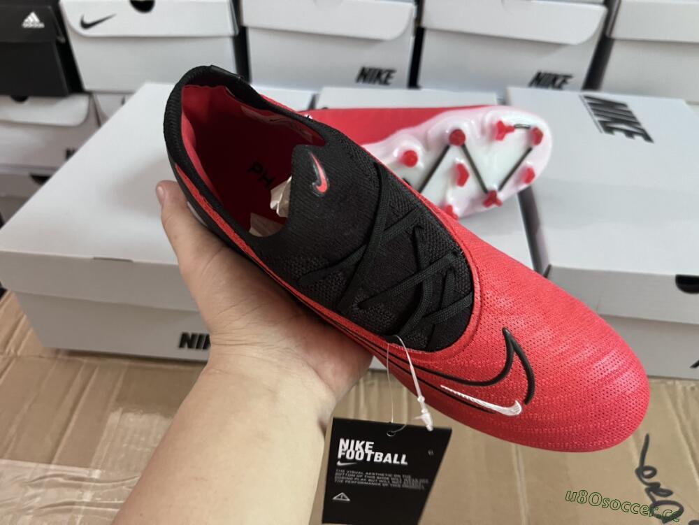 Men's Nike Phantom GX Elite FG Firm Ground Low-Tops Football Boots - Red/Black/White