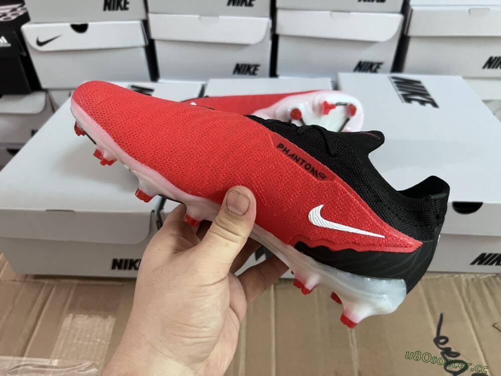 Men's Nike Phantom GX Elite FG Firm Ground Low-Tops Football Boots - Red/Black/White