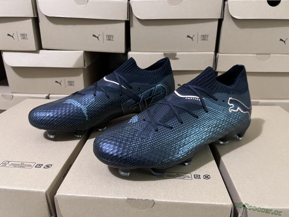 Men's Puma Future Ultimate 2024 FG Firm Ground Low-Tops Football Boots - Black/Blue/Gold