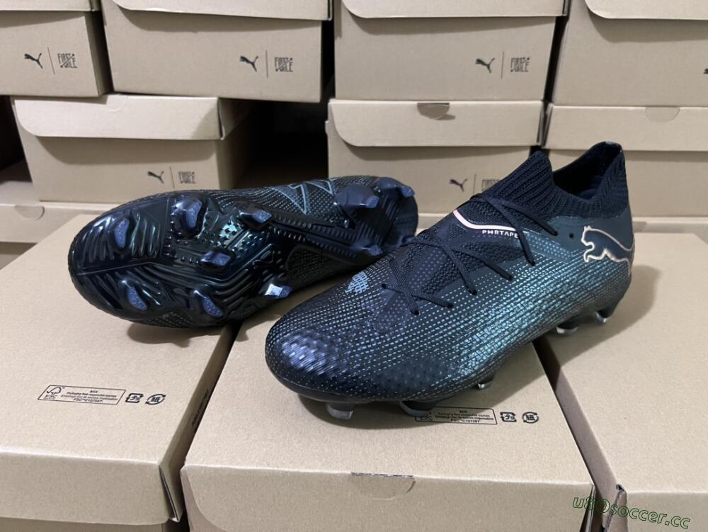 Men's Puma Future Ultimate 2024 FG Firm Ground Low-Tops Football Boots - Black/Blue/Gold