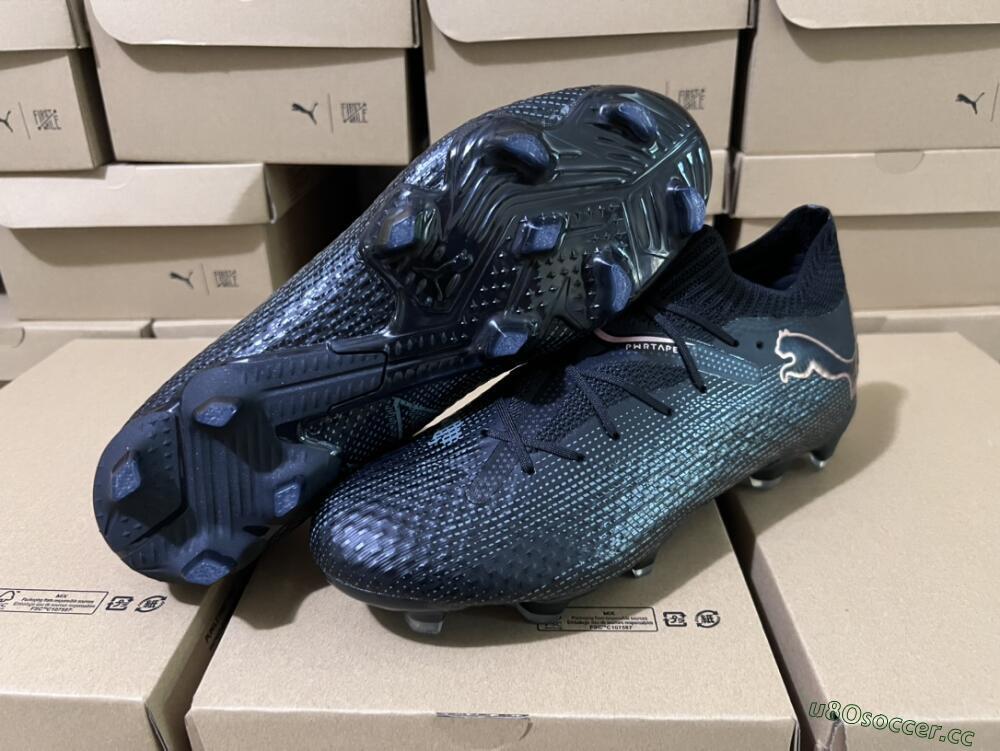 Men's Puma Future Ultimate 2024 FG Firm Ground Low-Tops Football Boots - Black/Blue/Gold