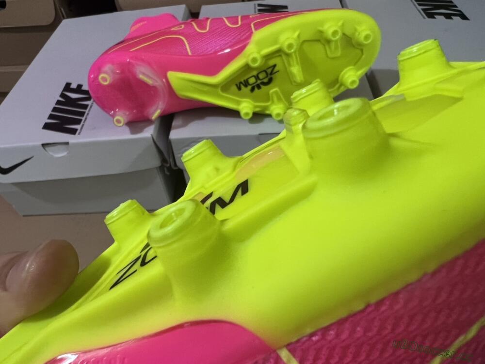 Unisex Nike Zoom Superfly 9 Elite SE AG Artificial Grass High-Tops Football Boots - Pink/Green
