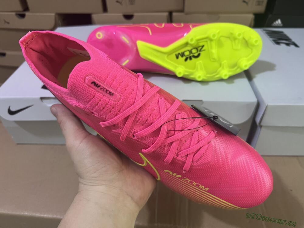 Men's Nike Air Zoom Mercurial Vapor 15 Elite FG Firm Ground Low-Tops Football Boots - Red/Yellow/Black