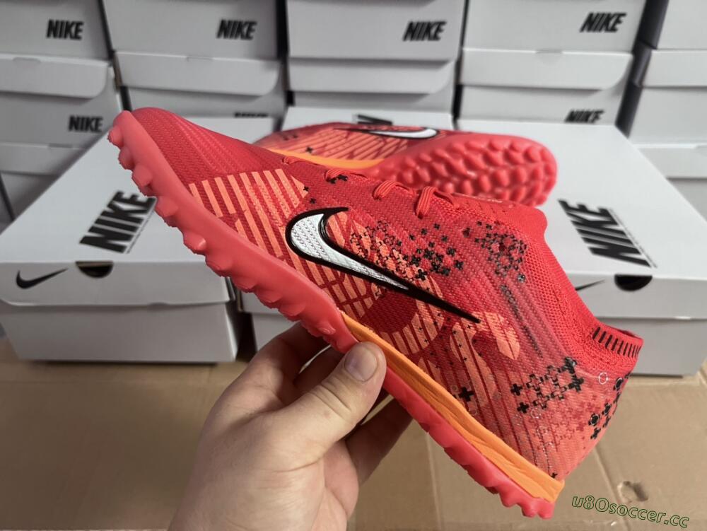 Men's Nike Air Zoom Mercurial Vapor 15 Pro TF Artificial Turf Low-Tops Football Shoes - Red/White/Black