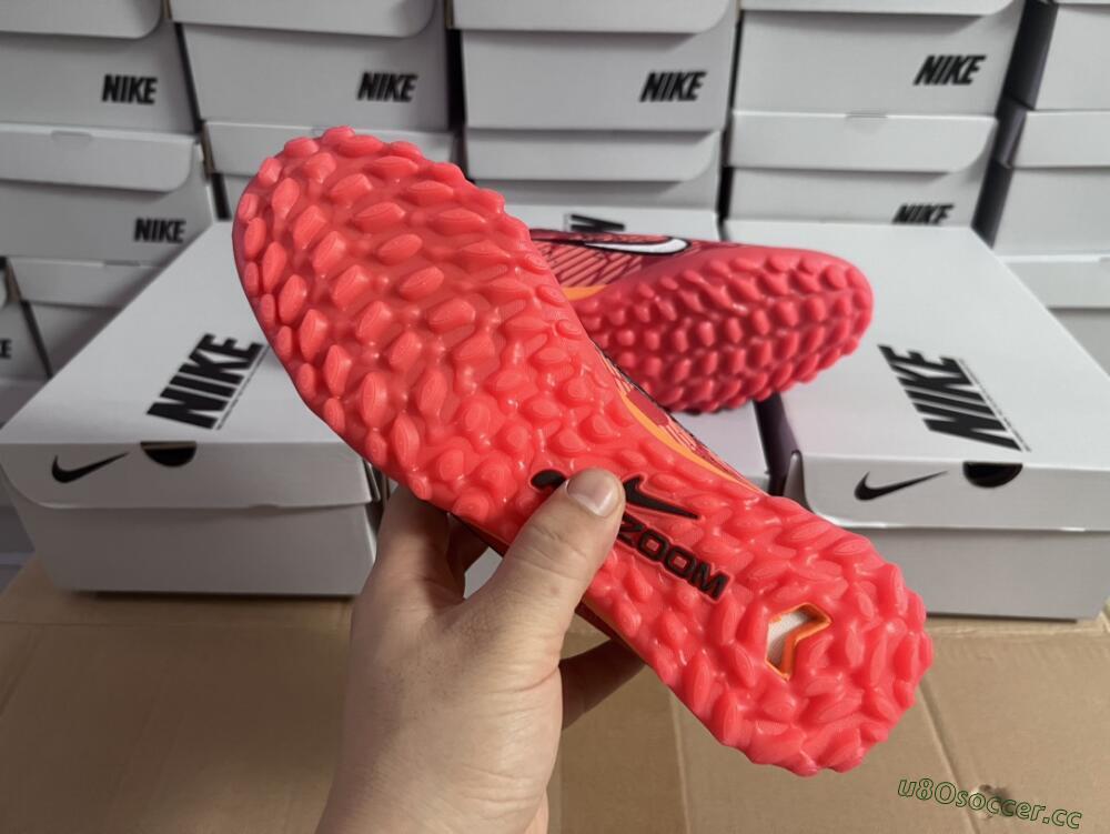 Men's Nike Air Zoom Mercurial Vapor 15 Pro TF Artificial Turf Low-Tops Football Shoes - Red/White/Black