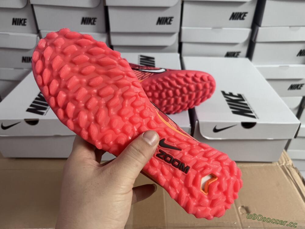 Unisex Nike Air Zoom Mercurial Superfly 9 Elite TF Artificial Turf High-Tops Football Shoes - Red/White/Black