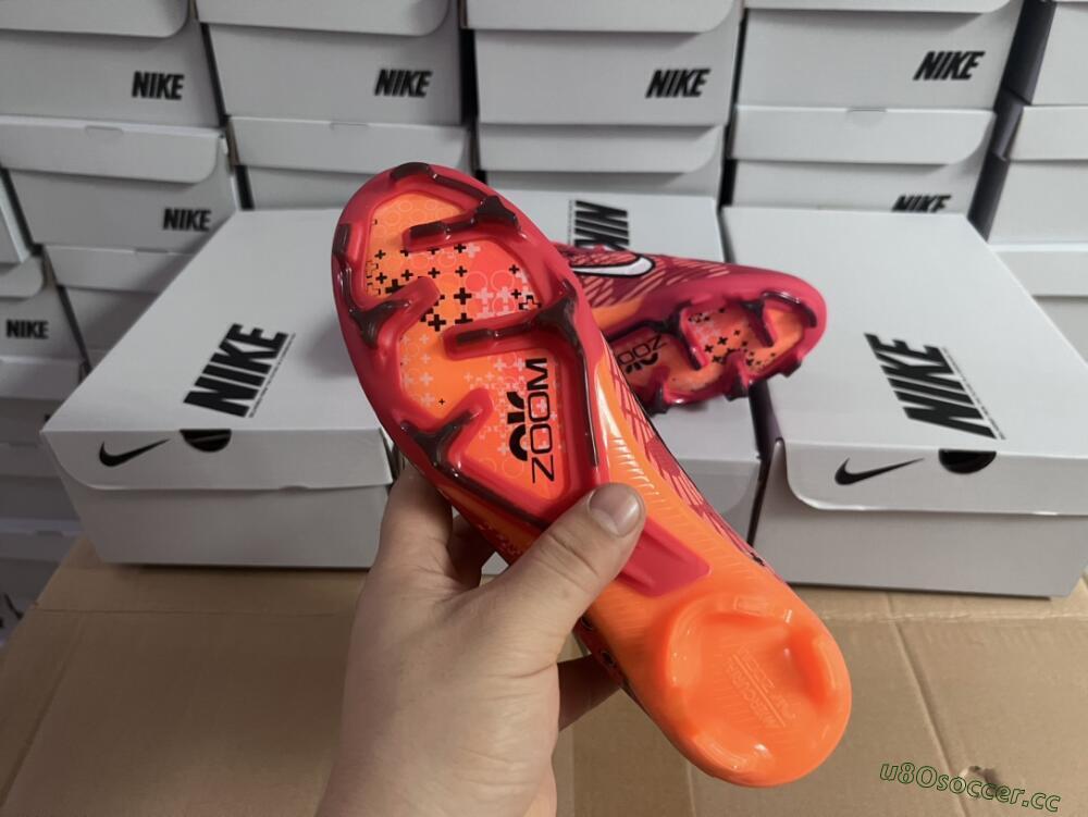 Men's Nike Air Zoom Mercurial Superfly 9 Elite FG Firm Ground High-Tops Football Boots - Orange/White/Black