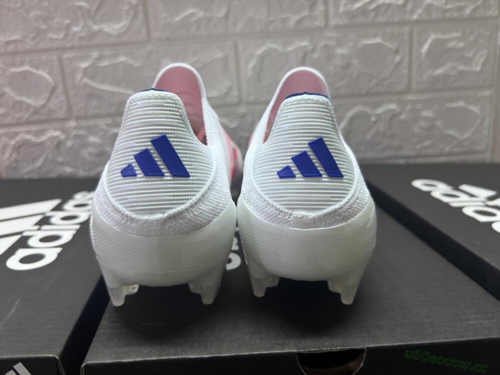 Men's Adidas F50 Adizero FG Firm Ground Low-Tops Football Boots - White/Red/Blue