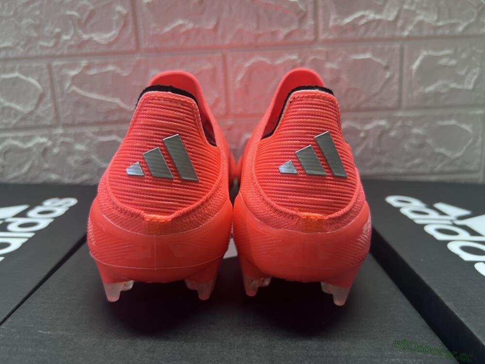Men's Adidas F50 Adizero FG Firm Ground Low-Tops Football Boots - Red/Black