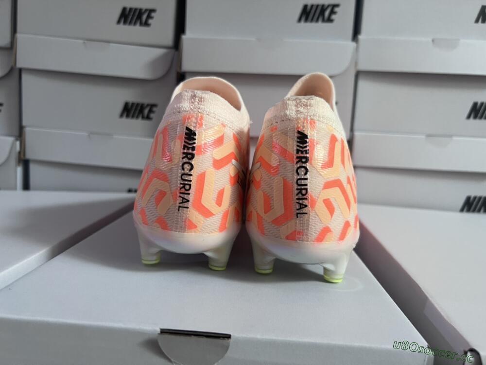 Men's Nike Air Zoom Mercurial Vapor 15 Elite AG Artificial Grass Low-Tops Football Boots - Orange/Black/Purple