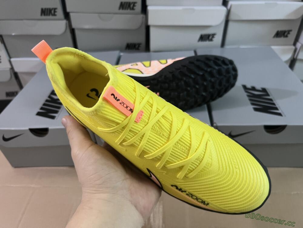 Unisex Nike Air Zoom Mercurial Vapor 15 Pro TF Artificial Turf Low-Tops Football Shoes - Yellow/Pink/White/Black
