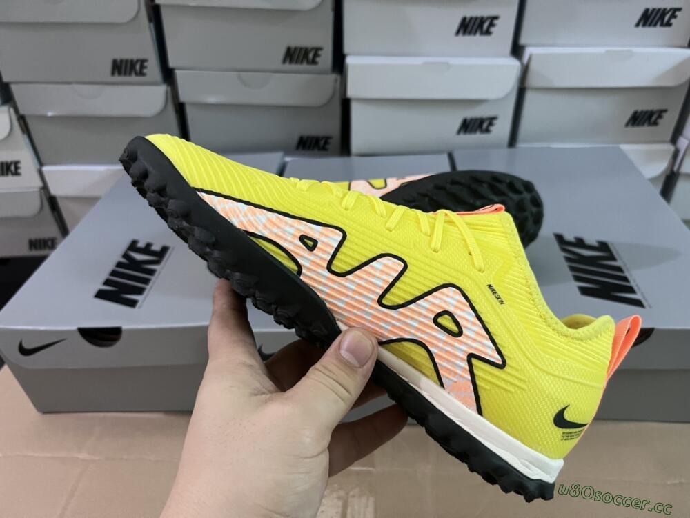 Unisex Nike Air Zoom Mercurial Vapor 15 Pro TF Artificial Turf Low-Tops Football Shoes - Yellow/Pink/White/Black