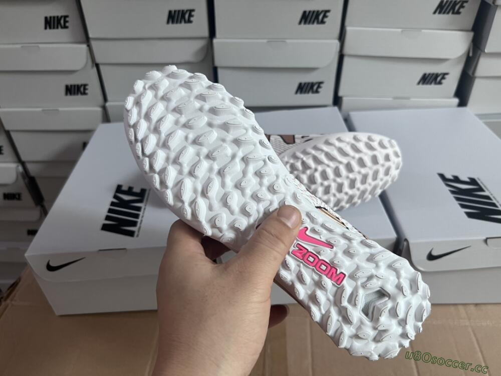 Unisex Nike Air Zoom Mercurial Vapor 15 Pro TF Artificial Turf Low-Tops Football Shoes - Rose Gold/Black/White