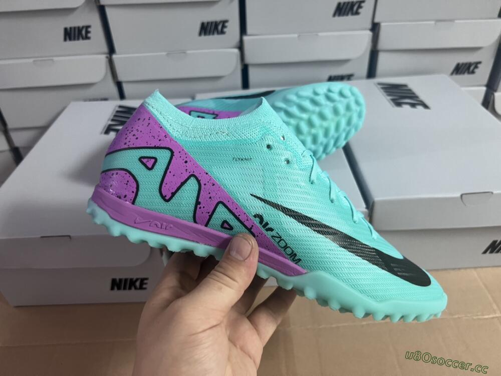 Unisex Nike Air Zoom Mercurial Vapor 15 Elite TF Artificial Turf Low-Tops Football Shoes - Blue/Black/Purple