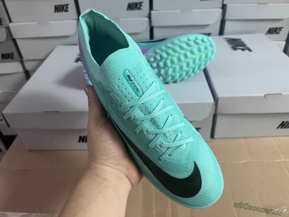 Unisex Nike Air Zoom Mercurial Vapor 15 Elite TF Artificial Turf Low-Tops Football Shoes - Blue/Black/Purple