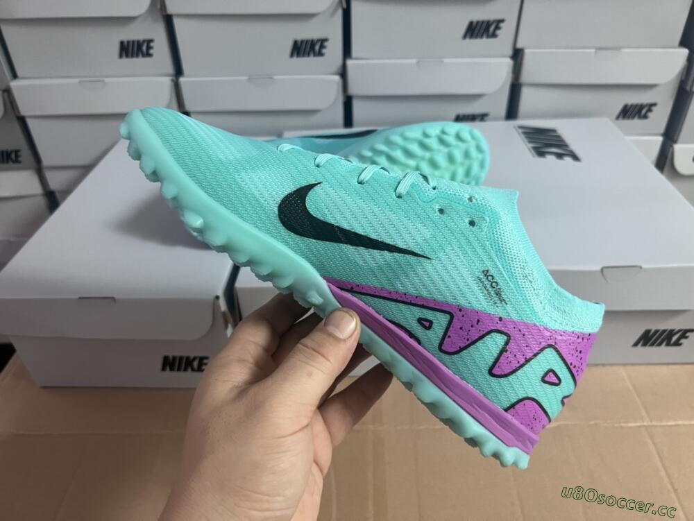 Unisex Nike Air Zoom Mercurial Vapor 15 Elite TF Artificial Turf Low-Tops Football Shoes - Blue/Black/Purple