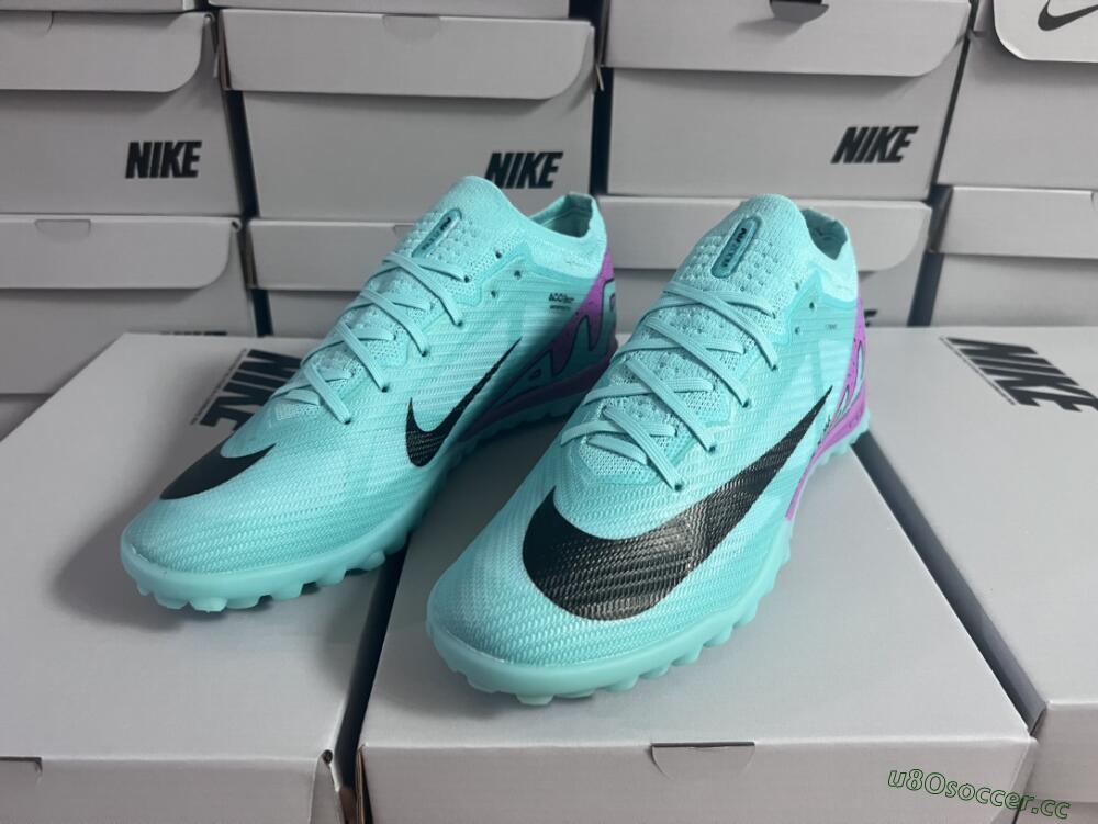 Unisex Nike Air Zoom Mercurial Vapor 15 Elite TF Artificial Turf Low-Tops Football Shoes - Blue/Black/Purple