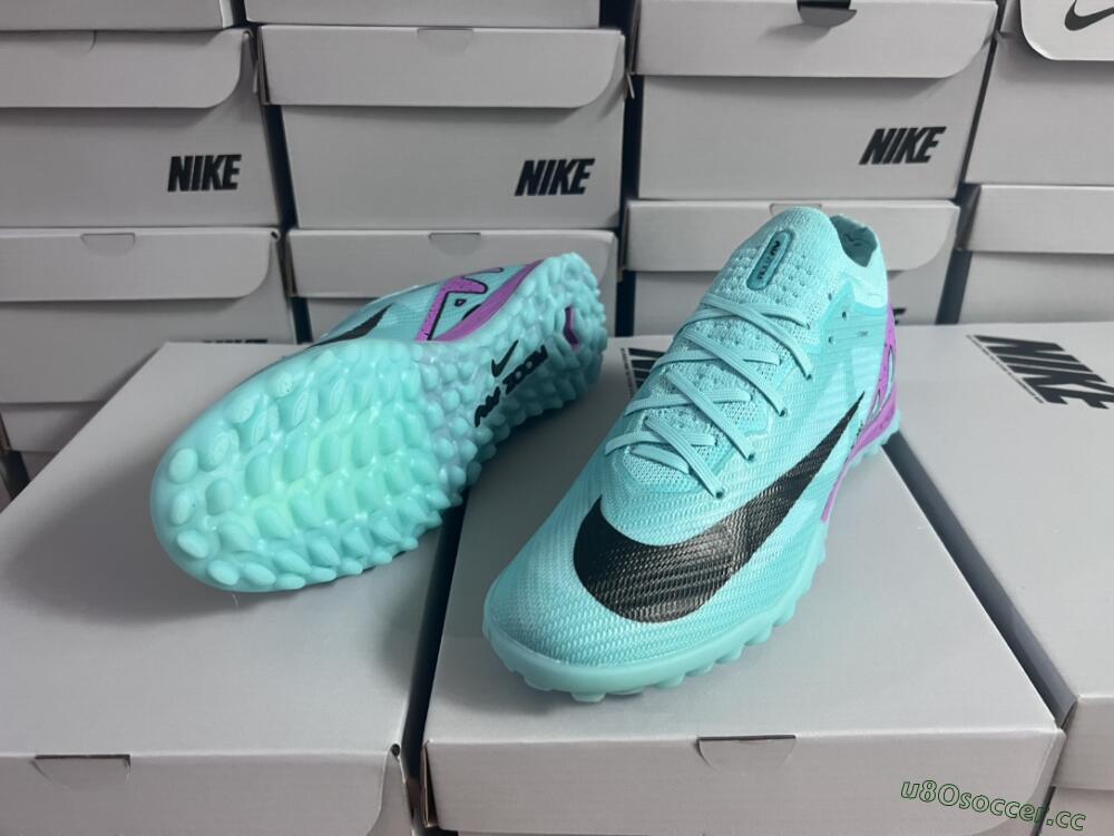 Unisex Nike Air Zoom Mercurial Vapor 15 Elite TF Artificial Turf Low-Tops Football Shoes - Blue/Black/Purple